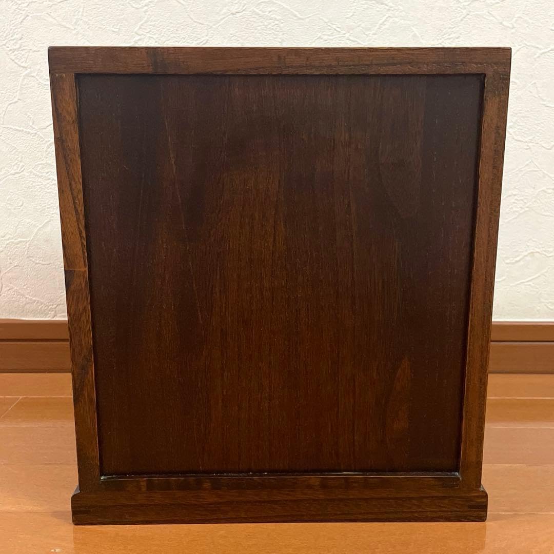 からくり箪笥　昭和レトロ　木製タンス ダークブラウン Amazon.co.jp: ダークブラウン からくり 木製箪笥 3段 : ホーム＆キッチン